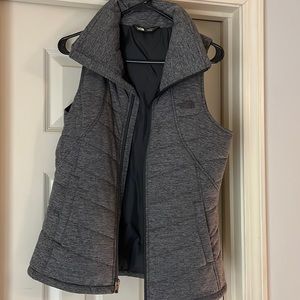 The North Face gray puffer vest